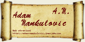 Adam Mankulović vizit kartica